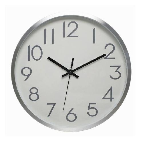 Reloj aluminio 40cm blanco (2/6/10)