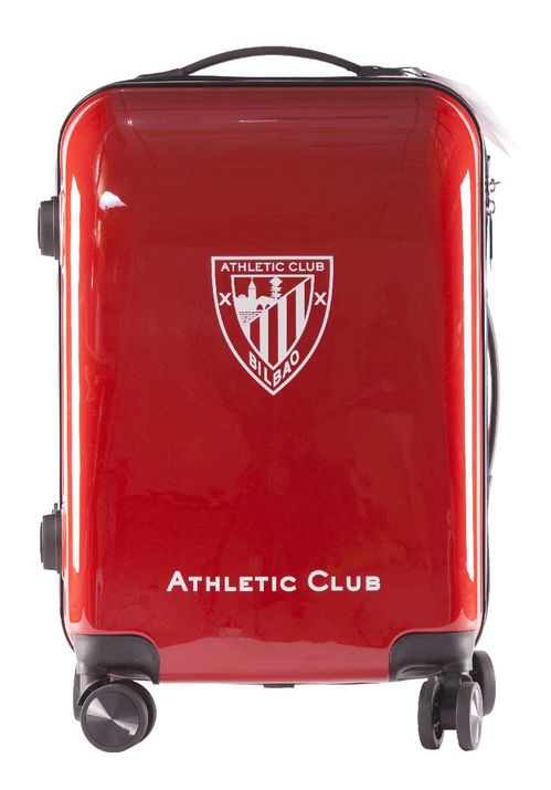 Maleta Trolley Rigida Abs 4 Ruedas 55cm Cabina Roja Athletic Club Bilbao