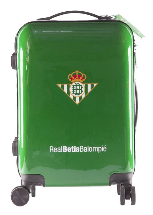 Maleta Trolley Rigida Abs 4 Ruedas 55cm Cabina Verde Real Betis