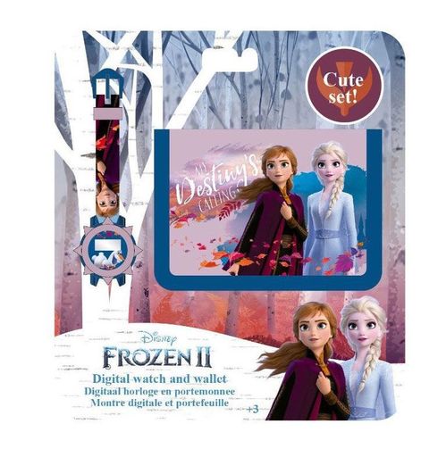 Set reloj digital y billetera de Frozen 2