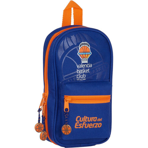 Plumier mochila con 4 portatodos llenos de Valencia Basket ''
