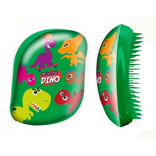 Cepillo de pelo sin mango en caja acetato de Crazy Dino (st24)
