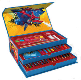 Set maletin para colorear de tres compartimentos de Spiderman