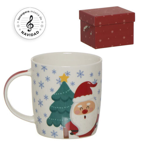 Taza mug con caja de musica de Navidad (2/4 - 8)