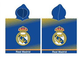 Poncho toalla playa algodn 55x110cm 290gr de Real Madrid