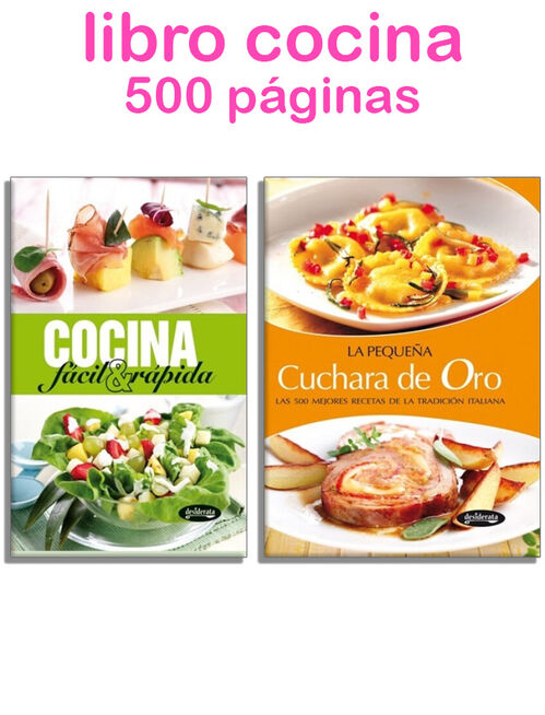 Libro de cocina 500 paginas 15x21cm