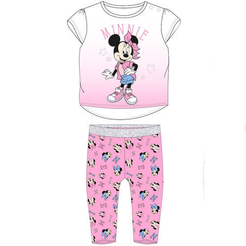 Conjunto camiseta corta y pantalon para bebe de Minnie Mouse