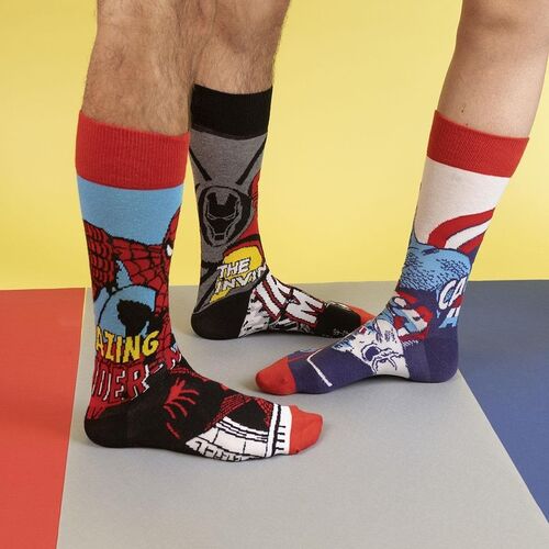 Pack 3 calcetines en caja regalo de Marvel |CDRD|