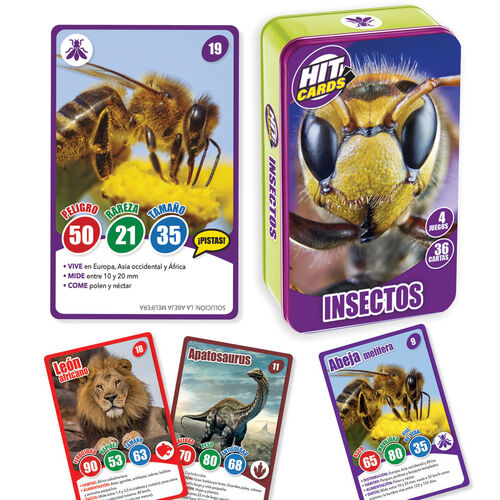 Imagiland, juego de cartas Hit Cards 'Descubre los insectos ms sorprendentes del mundo'
