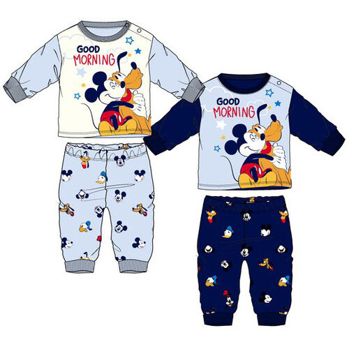 Pijama beb algodn manga larga de Mickey Mouse