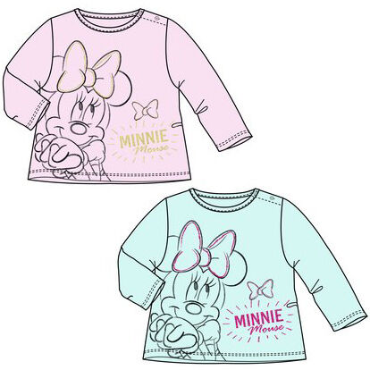 Camiseta manga larga agodn para bebe de Minnie Mouse