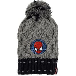Gorro de lana con pompom de Spiderman