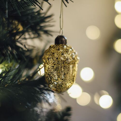 Colgante bellota dorado coleccion Navidad (48/96)