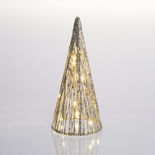 Figura arbol metalizado con luz 25cm coleccion Navidad (6/12)