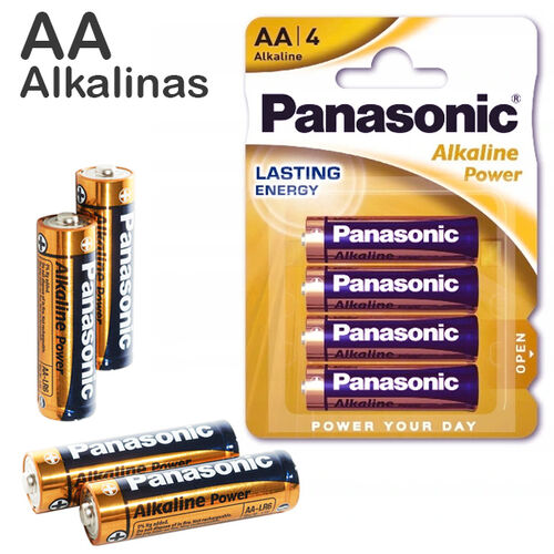 Pack 4 pilas alcalinas Panasonic AA