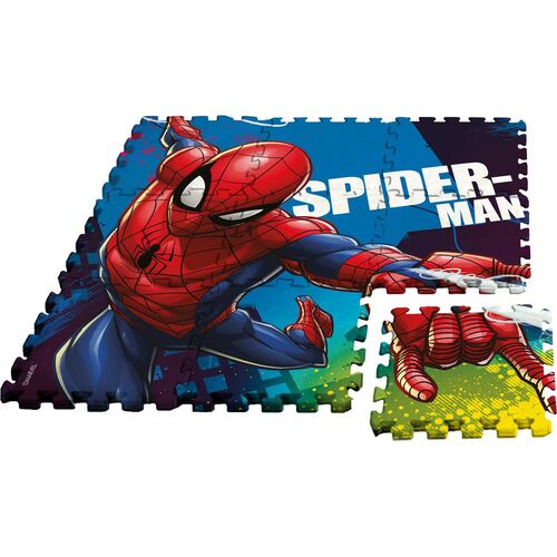 Alfombra 90x90cm puzzle eva 9 piezas con bolsa transporte de Spiderman