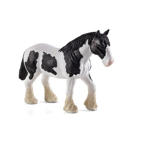 Figura Mojo, Caballo percheron Clydesdale blanco y negro 'serie granja y caballos XL'