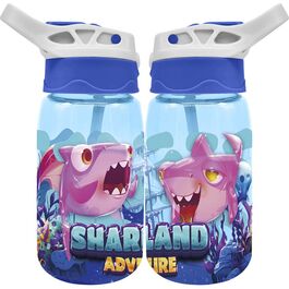 Children's tritan water bottle 500ml in Water Revolution 'Sharkland' box
