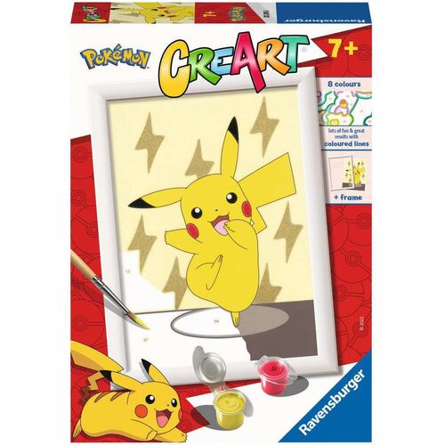 Ravensburger, Cuadro con nmeros para pintar de Pokemon 'Creart'