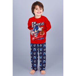 Pijama manga larga algodn de Sonic