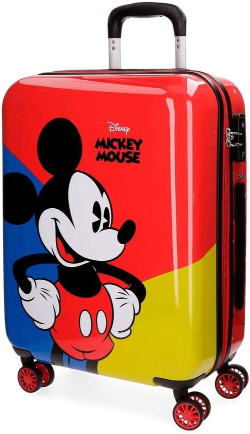 Set 2 maletas trolley rigidas abs 55cm y 69cm con 4 ruedas de Mickey Mouse 'Red'