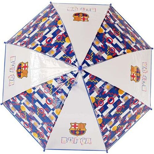 Paraguas infantil manual transparente 48cm de FC Barcelona