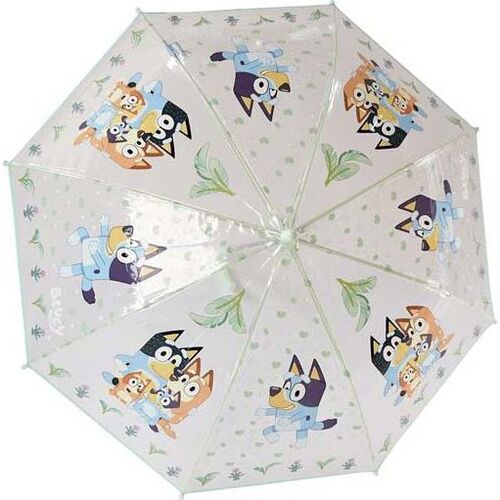 Paraguas infantil manual transparente 48cm de Bluey
