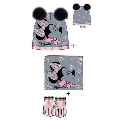 Set gorro, braga de cuello y guantes de Minnie Mouse