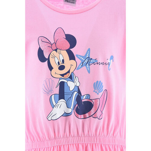 Vestido manga corta algodn de Minnie Mouse