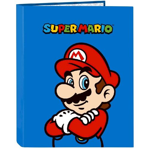 Carpeta folio 4 anillas mixtas  de Super Mario 'Play'