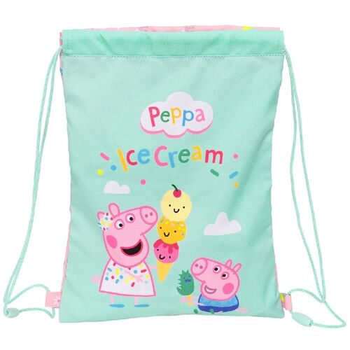 Bolsa saco cordones plano junior  de Peppa Pig 'Ice Cream'