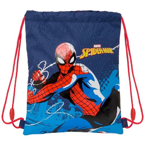 Bolsa saco cordones plano junior  de Spiderman 'Neon'