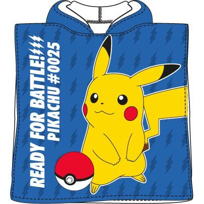 Poncho toalla playa microfibra 55x110cm de Pokemon