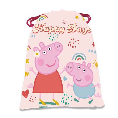 Bolsa saco portameriendas de Peppa Pig 'Happy Days'