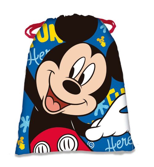 Bolsa saco portameriendas de  Mickey Mouse 'Here'