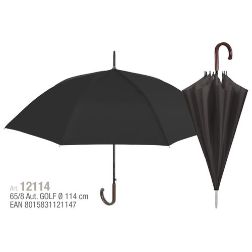 Paraguas Perletti hombre golf 65cm automatico negro (12/60)