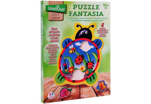 Globo, Wooden Animal Puzzle 6Pcs W/Buttons 22X29,5X0,8 4A (st12)