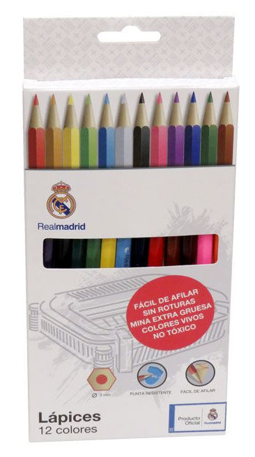 12 Lpices de colores de Real Madrid (2/144)