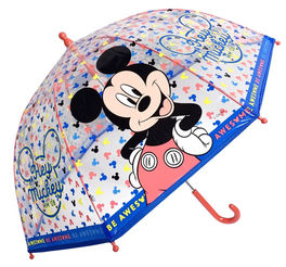 Paraguas transparente manual 45cm de Mickey Mouse
