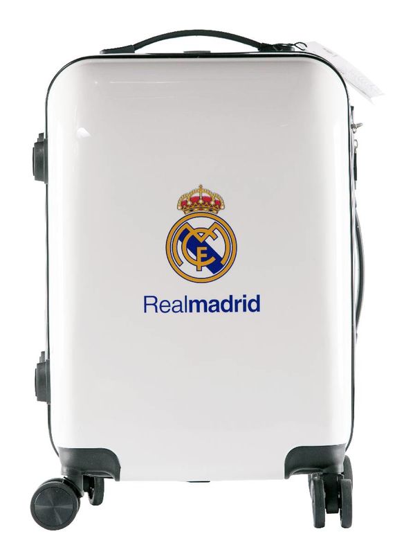 Maleta Trolley Rigida Abs 4 55cm Cabina Blanca Real Madrid - Regaliz Distribuciones