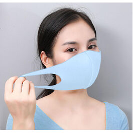 Blue neoprene washable reusable mask