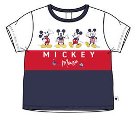 Camiseta algodón para bebe de Mickey Mouse