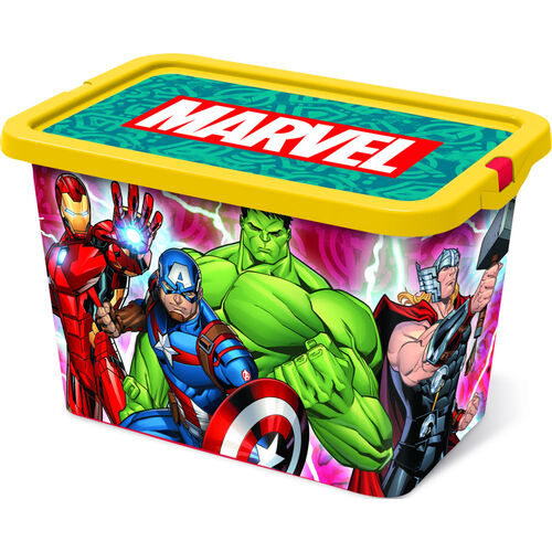 Caja almacenamiento con tapa Click 7 litros Avengers Marvelmania (st20)