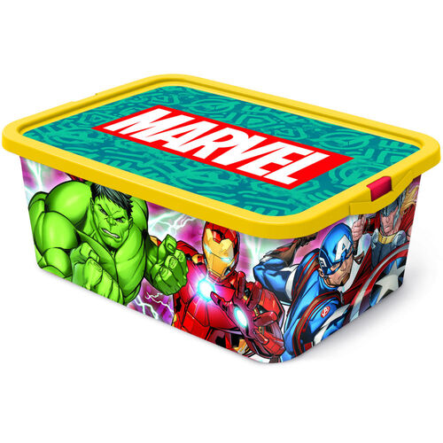 Caja almacenamiento con tapa Click 13 litros Avengers Marvelmania (st10)