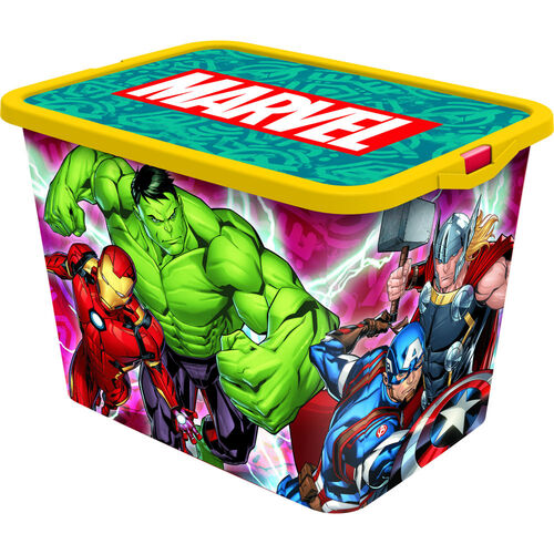 Caja almacenamiento con tapa Click 23 litros Avengers Marvelmania (st7)