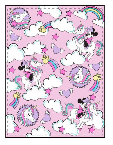 Minnie Mouse coral blanket 90x120cm