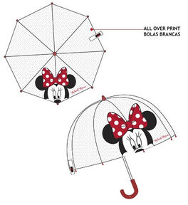 Paraguas manual campana transparente 50cm de Minnie Mouse