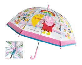 Paraguas transparente manual 45cm de Peppa Pig