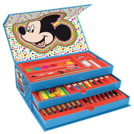 Set maletin para colorear de tres compartimentos de Mickey Mouse
