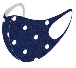 Women's neoprene mask Navy Polka Dots